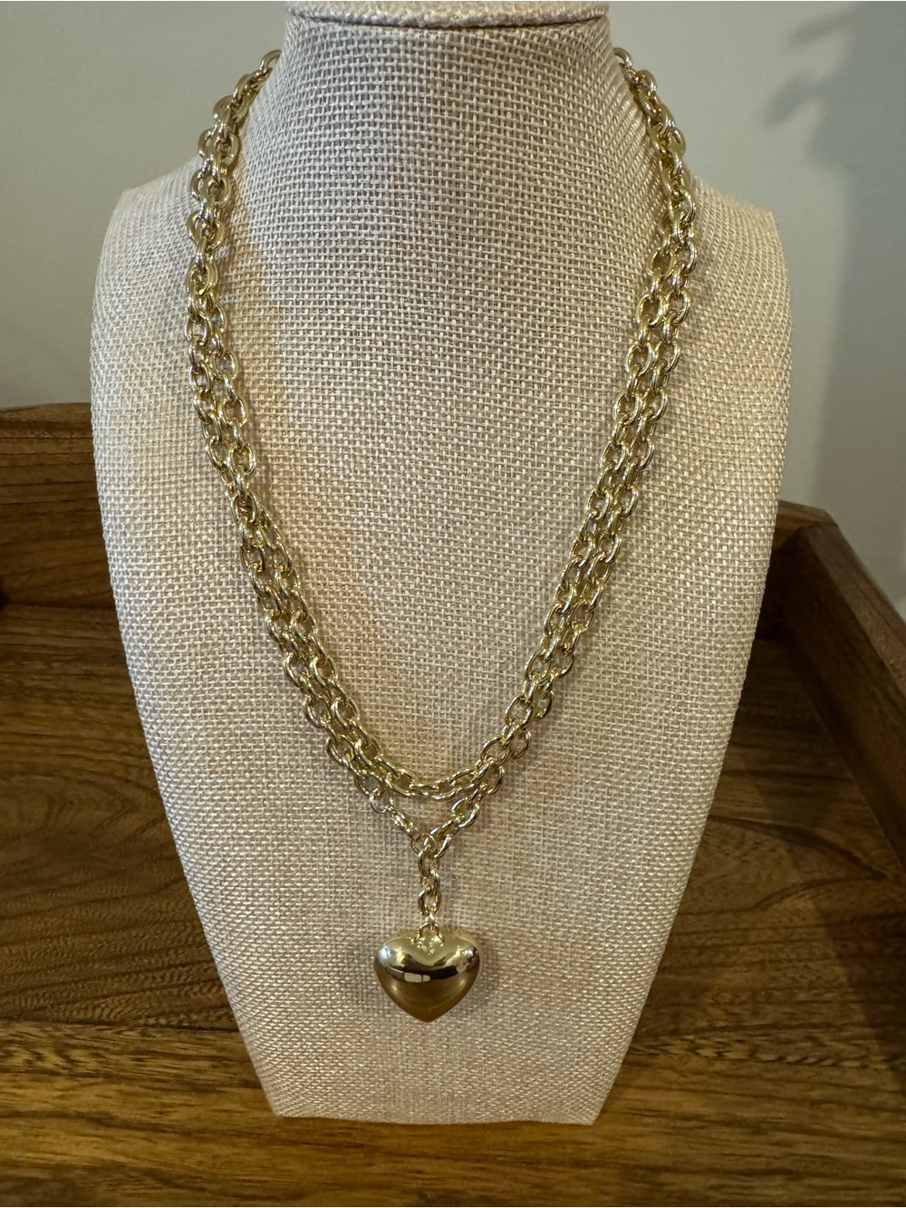 Gold Heart Pendant Necklace Treasure Jewels